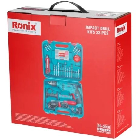 کیت دریل چکشی رونیکس 750 وات 33 پارچه مدل RS-0008