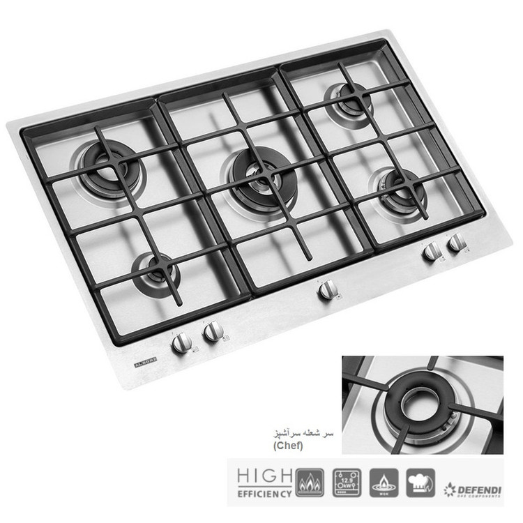 اجاق گاز صفحه ای استیل البرز مدل S5911